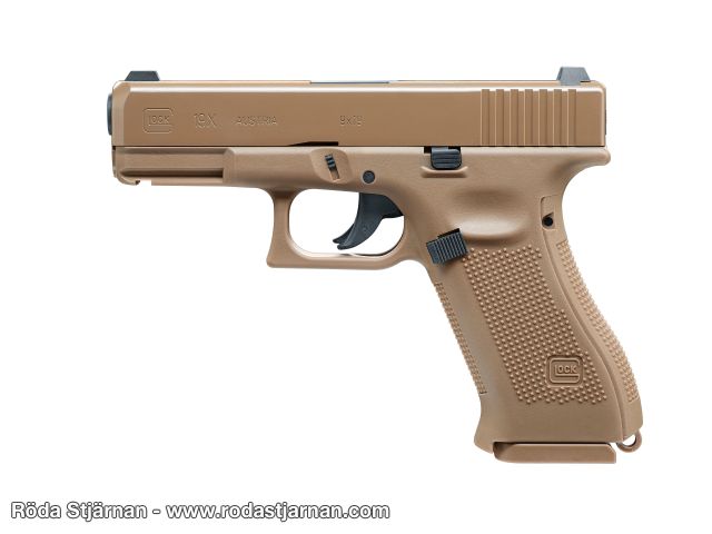 Glock 19X FDE 4.5mm NBB air pistols