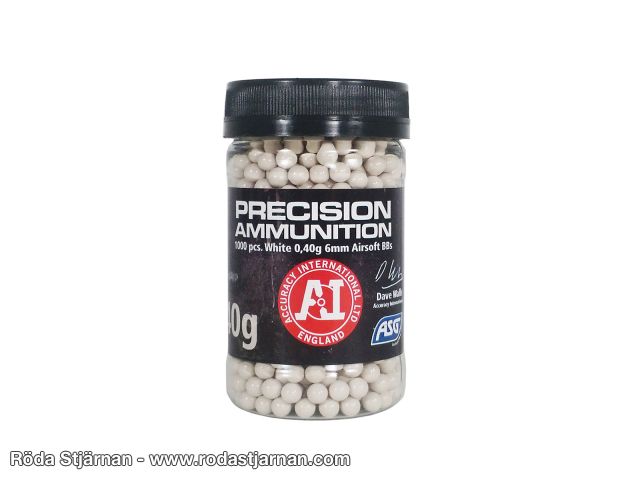 Accuracy International Precision Ammunition 0.40g Vit 1000 kulor airsoftkulor