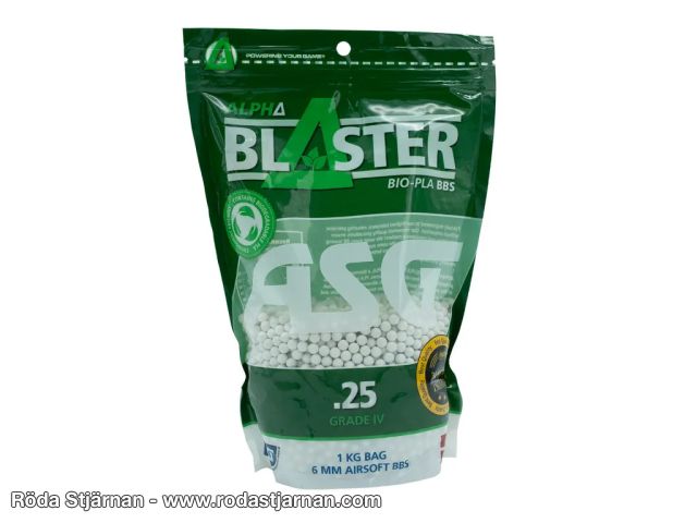 Alpha Blaster 0,25g BIO PLA 1 kg airsoftkulor airsoftkulor