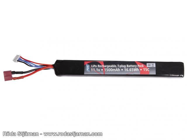 ASG 11.1V 1500 mAh EVO DEAN batteries and connections