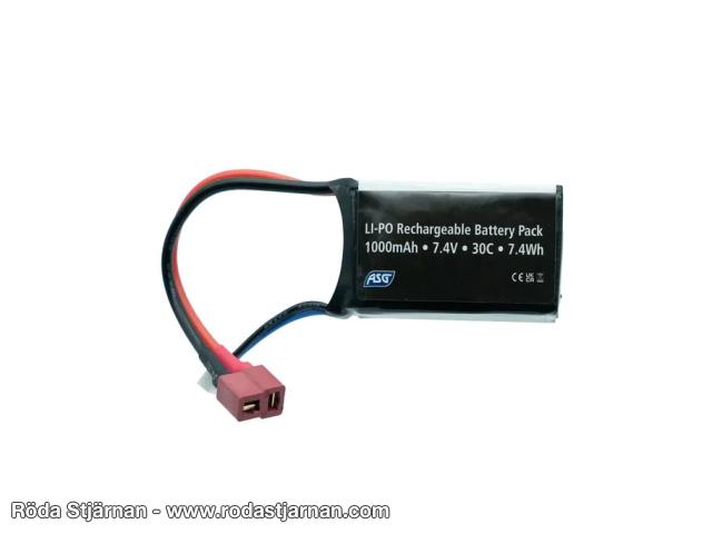 ASG 7.4V Li-Po 1300 mAh 25C 3-stick airsoft battery dean connector batteries and connections
