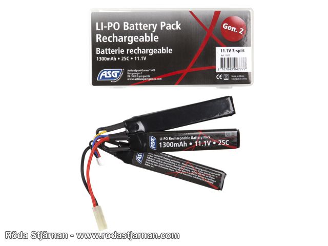 ASG LiPo 11.1V 1300mAh 25C Nunchuck Gen. 2