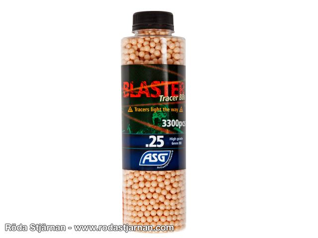 Blaster Tracer 3300 stk 0,25g Rød bb kuler