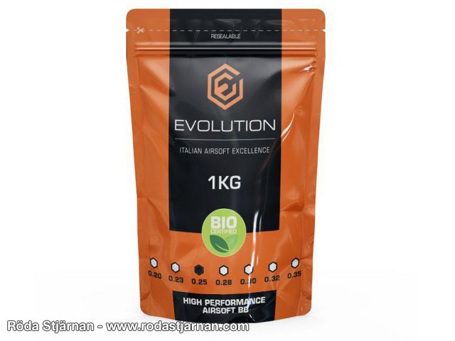 Evolution 0.25g High Performance Airsoftkuler Bio 1kg bb kuler