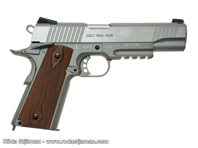 KWC Colt 1911 Rustfri CO2 airsoft pistoler