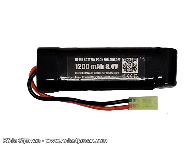 SP 8,4V NiMh 1200 mAh Small / Mini type batterier og kontakter