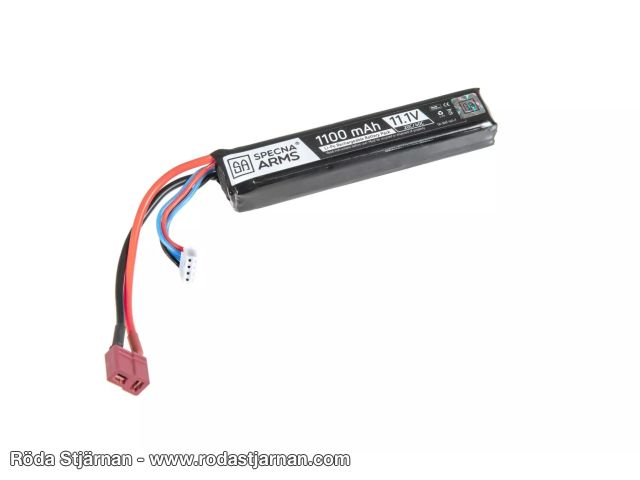 Specna Arms LiPo 11.1V 1100mAh Stick Dean batterier og kontakter