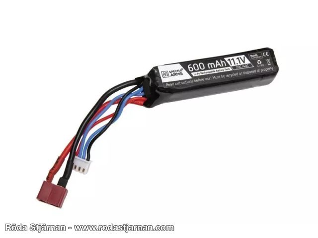 Specna Arms LiPo 11.1V 600mAh PDW batteries and connections