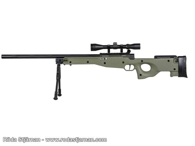 Specna Arms SA-S11 med sikte og bipod Grønn airsoft rifle