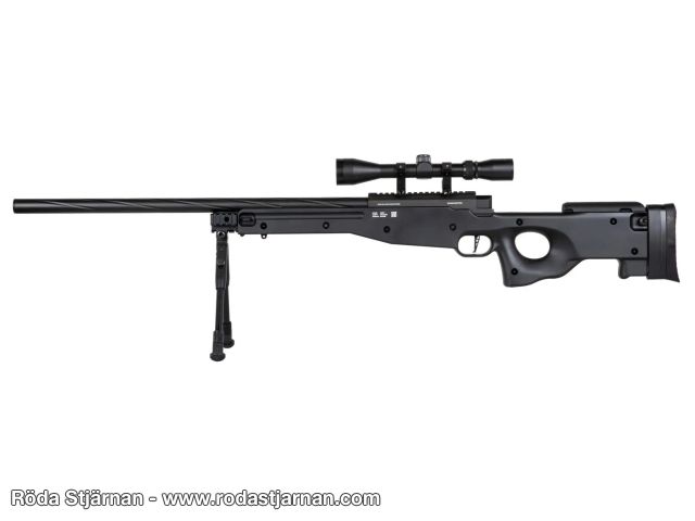 Specna Arms SA-S11 med sikte og bipod Svart airsoft rifle