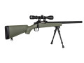 Specna Arms SA-S12 VSR Grønn med sikte og bipod airsoft rifle