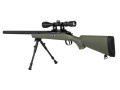 Specna Arms SA-S12 VSR Grønn med sikte og bipod airsoft rifle