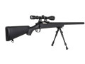 Specna Arms SA-S12 VSR Sort med sikte og bipod airsoft rifle