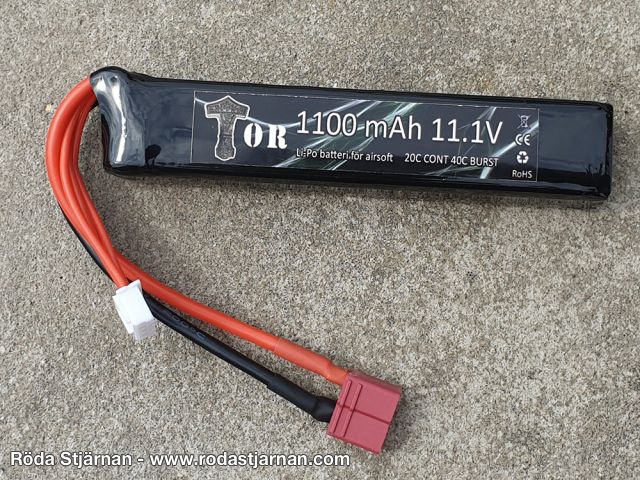 TOR LiPo 11.1V 1100 mAh 20/40C Stick Dean