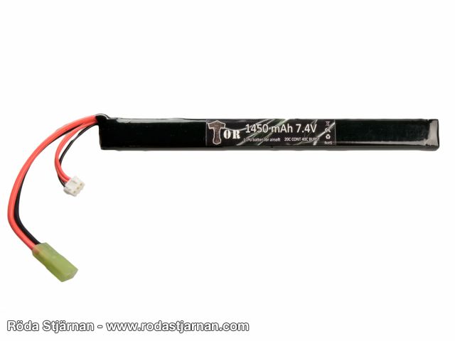 TOR LiPo 7.4V 1450 mAh 20/40C AK Stick Type