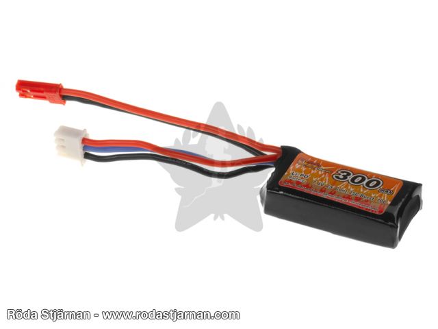 VB Power HPA-batteri 7,4V 300 mAh 35C/70C batterier og kontakter