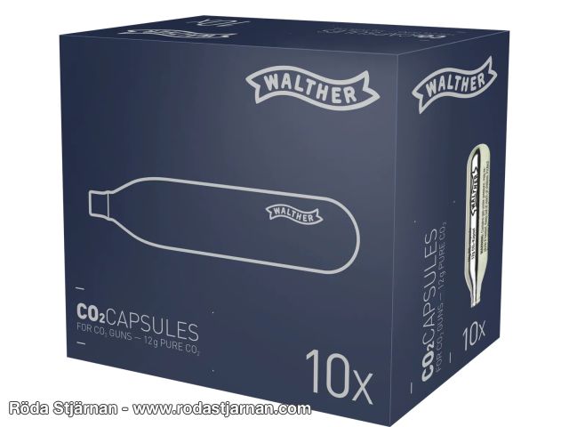 Walther 10-pakning kullsyrepatroner 12 gram co2