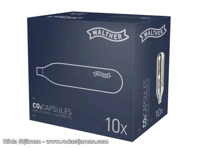 Walther 10-pakning kullsyrepatroner 12 gram co2