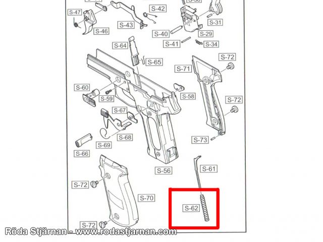 WE F226 Fjäder Handtagsspärr