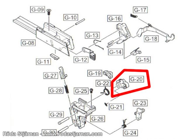 WE Reservdel WE17 G-20 interna delar