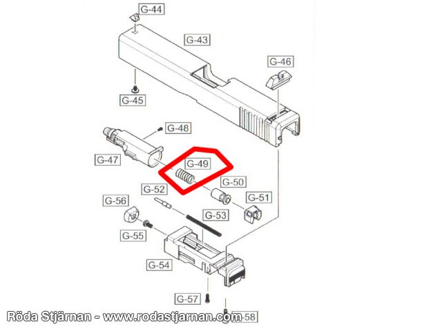 WE Reservdel WE17 G-49 interna delar