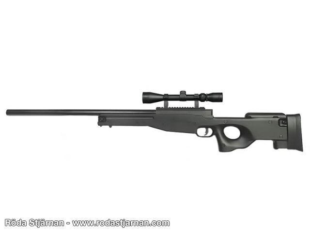 WELL MB-01 Sort med kikkert airsoft rifle