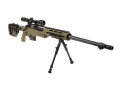 WELL MB4411D OD med bipod og kikkert airsoft rifle