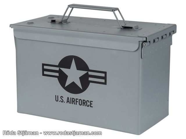 Ammunisjonskasse metall Cal .50 US Airforce ammunisjonsbokser