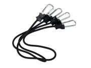 Elastiske spennremmer med karabinkroker 91 cm 2-pakning svart