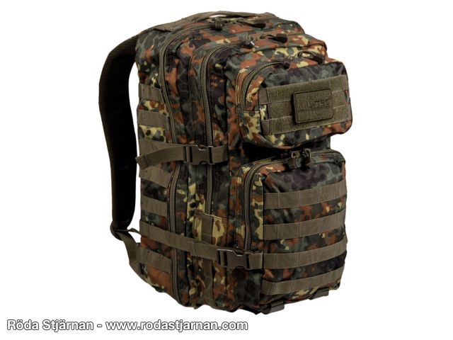 Mil-Tec US Assault Ryggsekk Stor 35L Flecktarn sekker