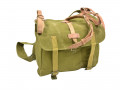 Shoulder bag canvas and leather with straps