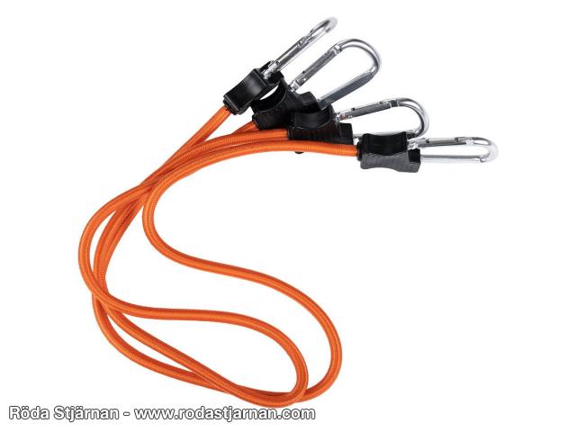 Elastiska spännremmar med karbinkrokar 91 cm 2-pack orange tillbehör