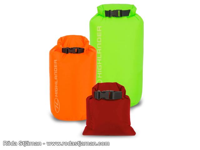 Highlander X-Lite Dry sack 3-pack 1L/4L/8L bags, bär- och sjösäckar