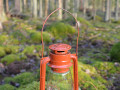 Metaloglobus 107 Stormlykta Oanvänd Röd fotogenlampa