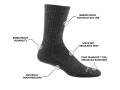 Darn Tough the standard crew lightweight men black socks