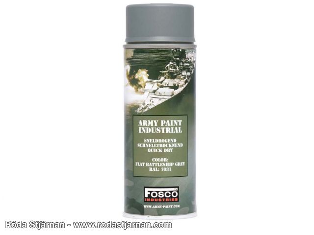 Fosco Spray paint Flat Battleship Grey color and sprays