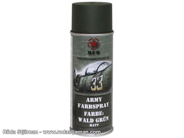 MFH Spray paint Army Forrest Green RAL6031 color and sprays