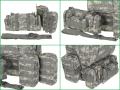 3-day combat backpack Pockets MOLLE 36L Black backpacks