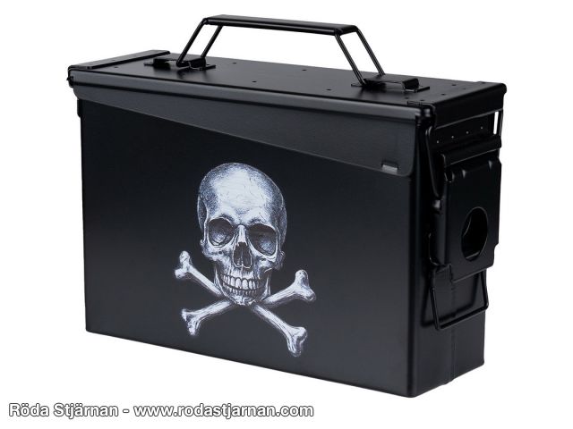 Ammunition box metal Cal .30 skull ammo box