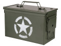 Ammunition box metal Cal .50 US star ammo box