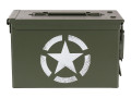 Ammunition box metal Cal .50 US star ammo box