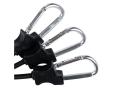 Elastic tension straps with carabiner hooks 60 cm 2-pack black accessories