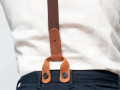 BeaverCraft Leather Hanger with Button Attachment belts and suspenders