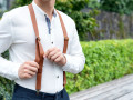 BeaverCraft Leather Suspender with Clips