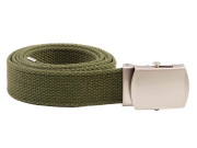 Canvas belt metal buckle Green