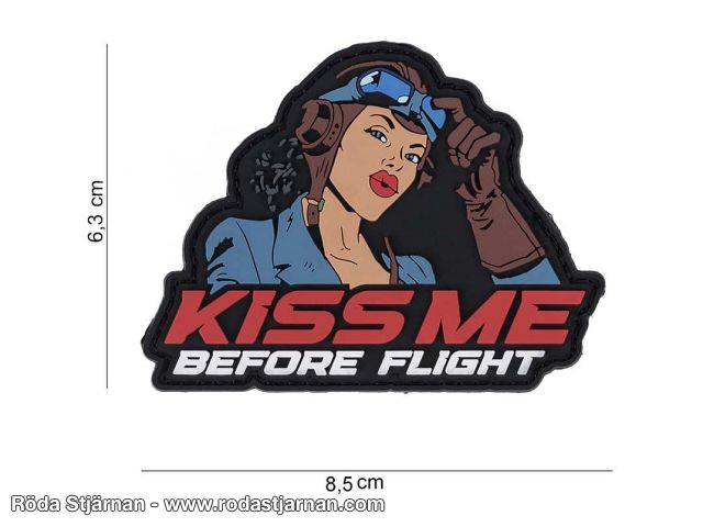 Kiss me before flight PVC patch