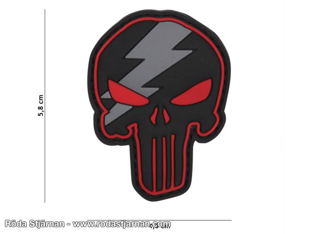 Punisher Skull Röd patch