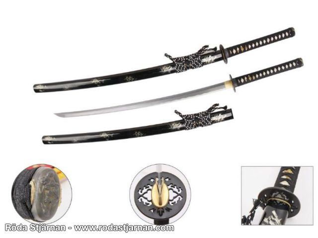 Snake Eye Warrior Håndsmidd Katana – Full tang & ray skin-grep sverd