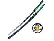 Snake Eye Warrior Katana – Blå tresaya & turkis lindning