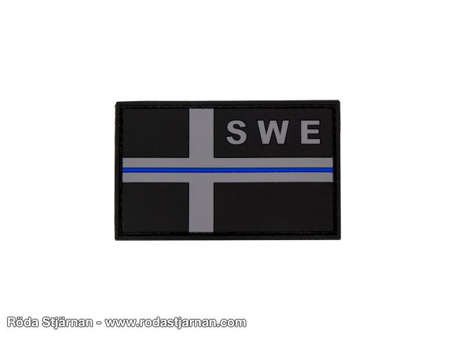 SWE PVC-flagg Thin blue line Swat patches